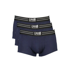 Cavalli Class Blue Cotton Underwear - S - Boxer Briefs