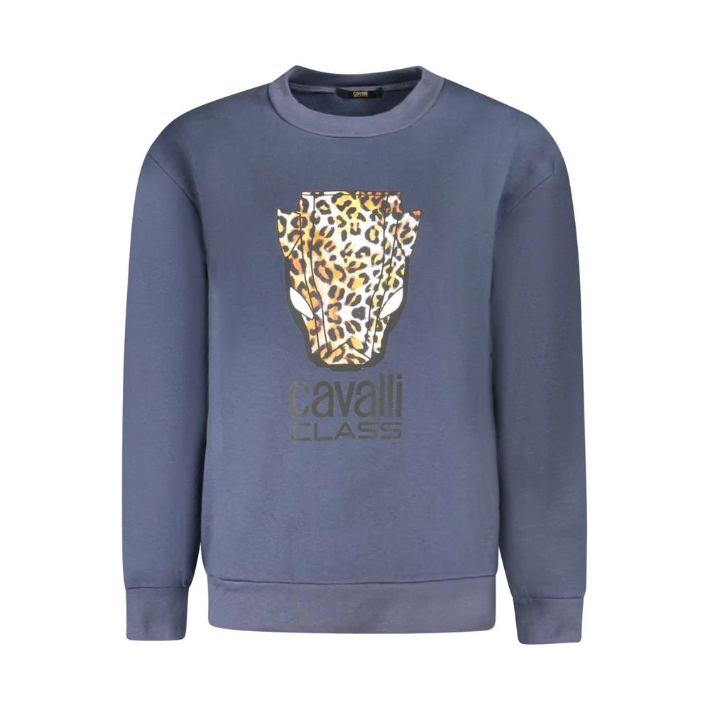 Cavalli Class Blue Cotton Women Sweater - Sweaters