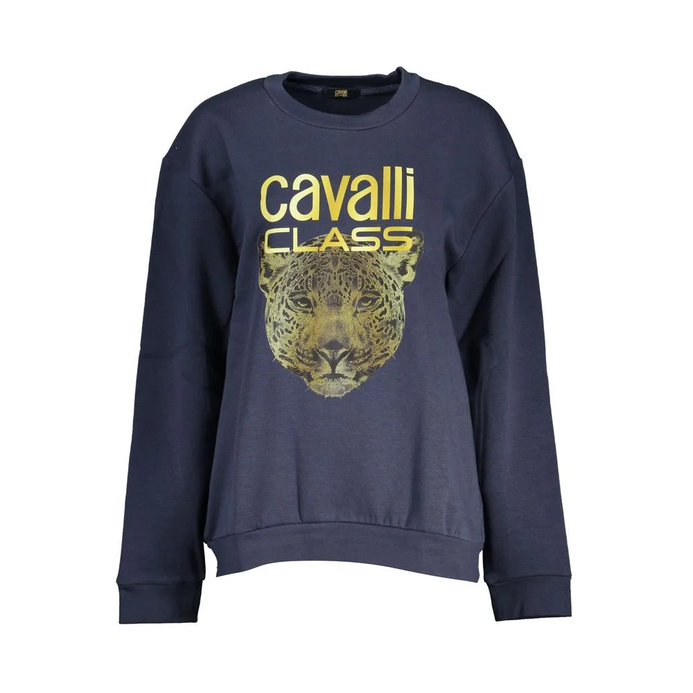 Cavalli Class Blue Cotton Women Sweater - Sweatshirts