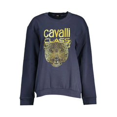 Cavalli Class Blue Cotton Women Sweater - Sweatshirts