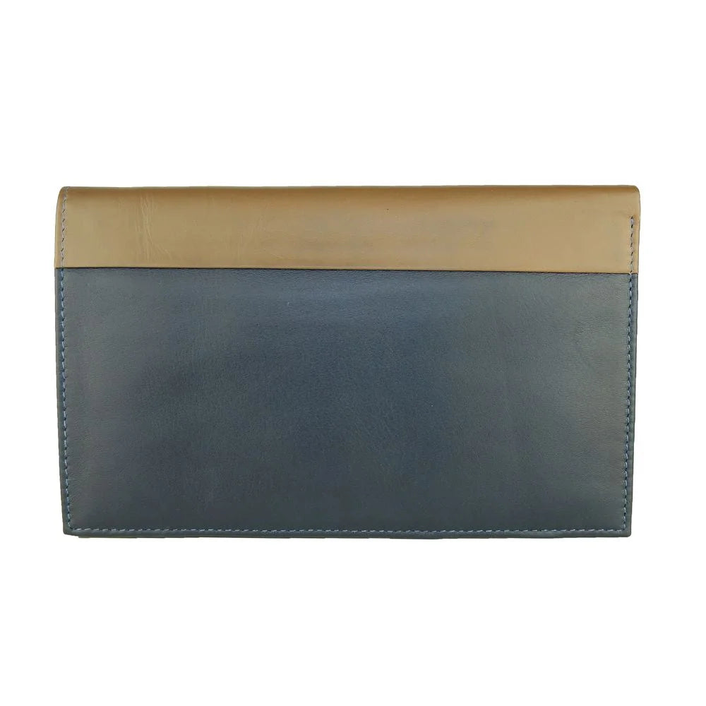 Cavalli Class Blue Leather Men Wallet - Wallets