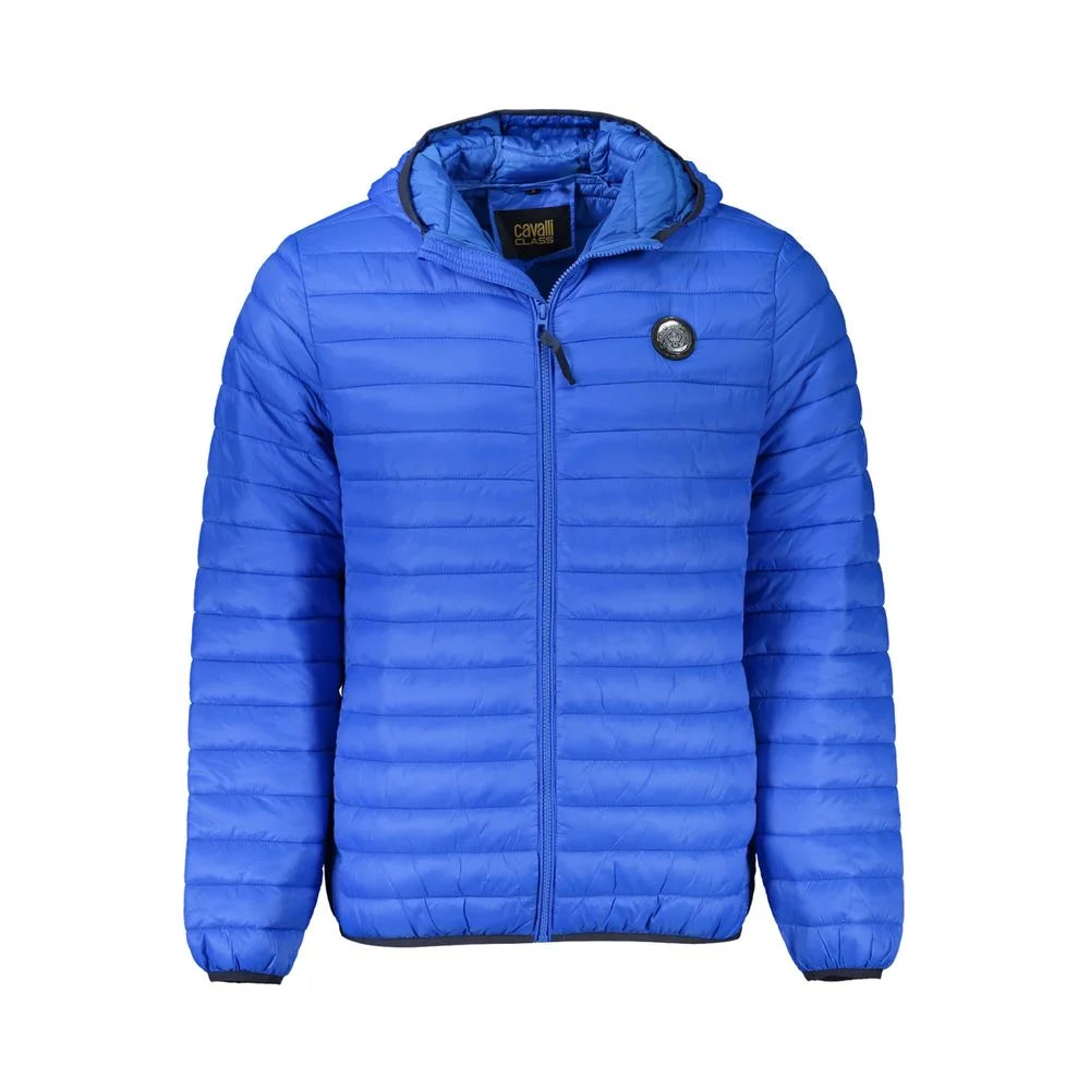 Cavalli Class Blue Polyamide Men Jacket - Puffer Jackets