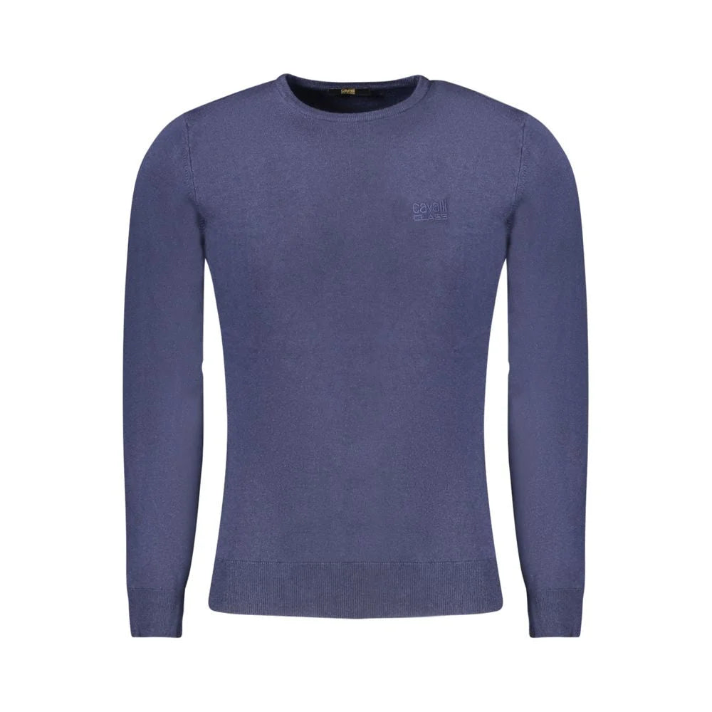 Cavalli Class Blue Viscose Men Sweater - Sweaters