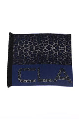 Cavalli Class Blue Wool Men Scarf - Scarves & Shawls