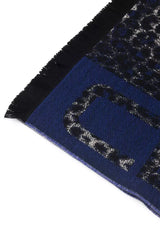 Cavalli Class Blue Wool Men Scarf - Scarves & Shawls