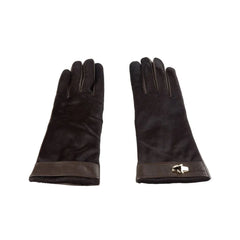Cavalli Class Brown Cowhide Women Glove - 7|S - Gloves & Mittens