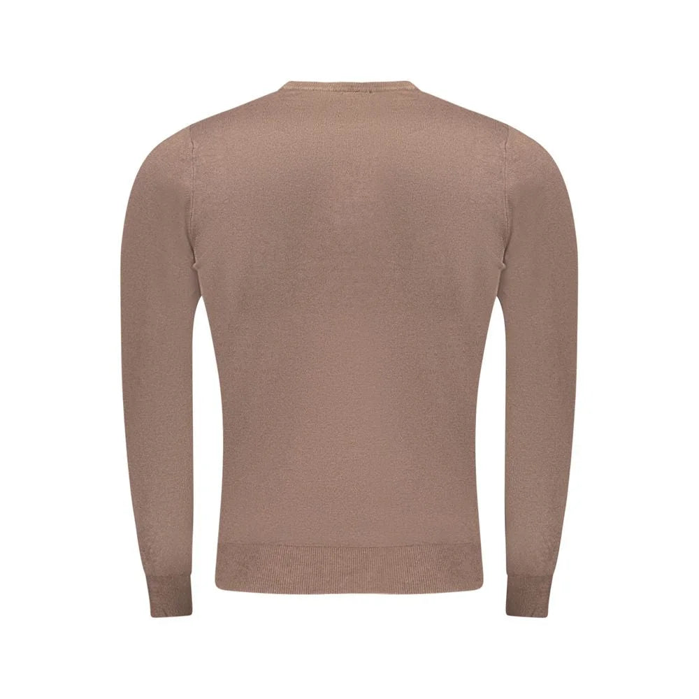 Cavalli Class Brown Viscose Men Sweater - Sweaters