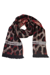 Cavalli Class Burgundy Wool Men Scarf - Scarves & Shawls