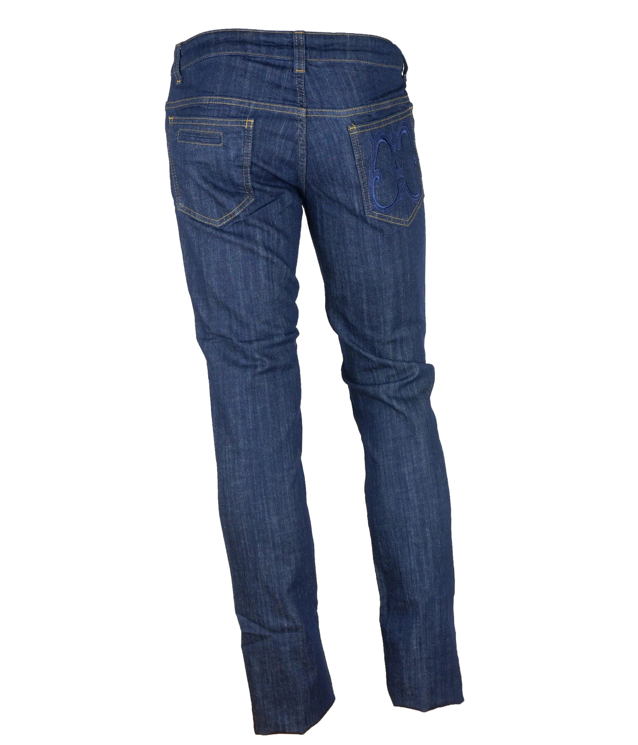 Cavalli Class Elegant Dark Blue Denim Essentials - IT48 | M - Jeans