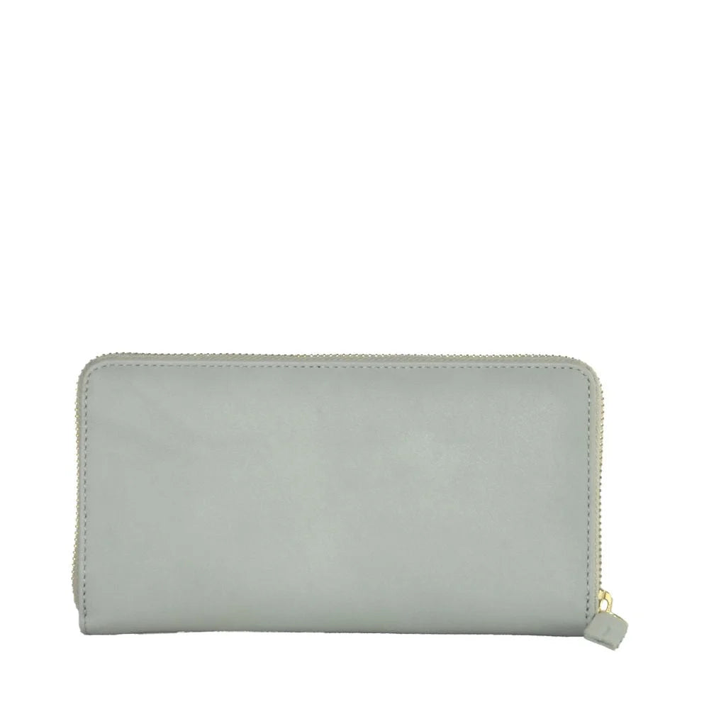 Cavalli Class Gray Calfskin Women Wallet - Wallets