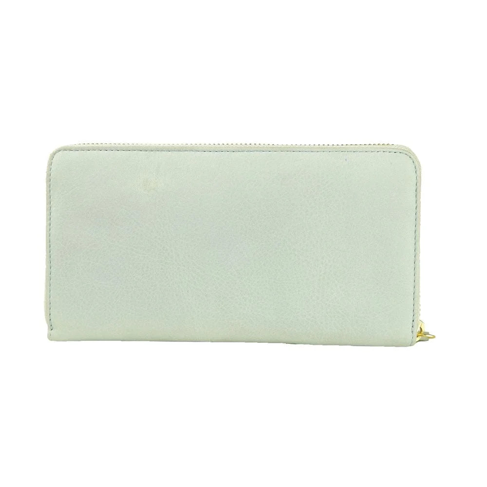 Cavalli Class Gray Calfskin Women Wallet - Wallets