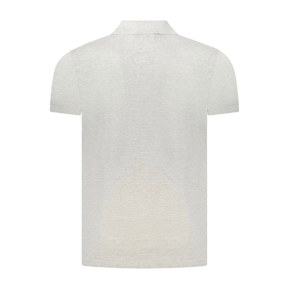 Cavalli Class Gray Cotton Polo Shirt