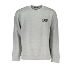 Cavalli Class Gray Cotton Sweatshirt - Sweatshirts