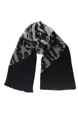 Cavalli Class Gray Wool Men Scarf - Scarves & Shawls