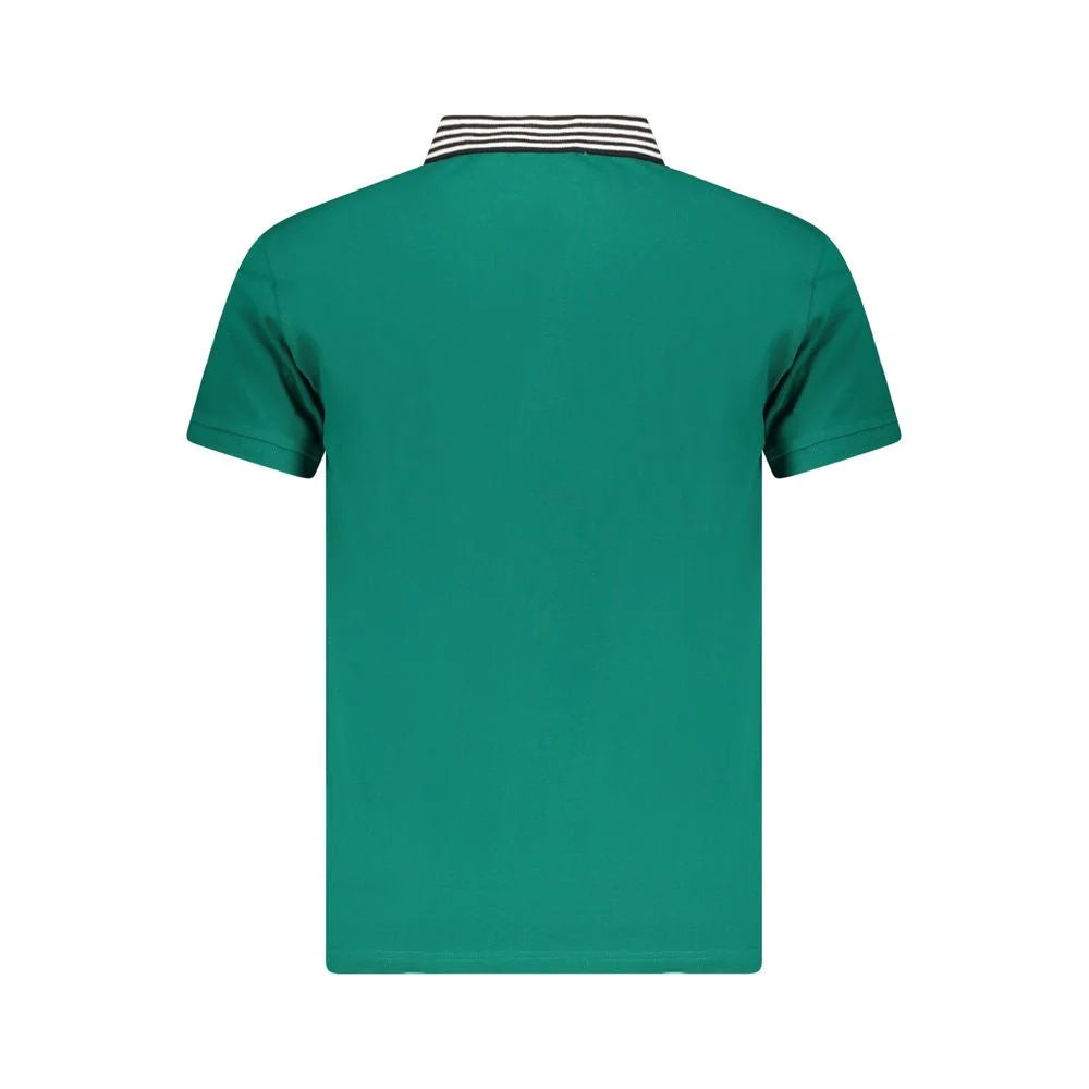 Cavalli Class Green Cotton Men Polo Shirt - Polos