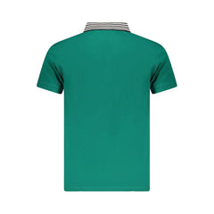 Cavalli Class Green Cotton Men Polo Shirt - Polos