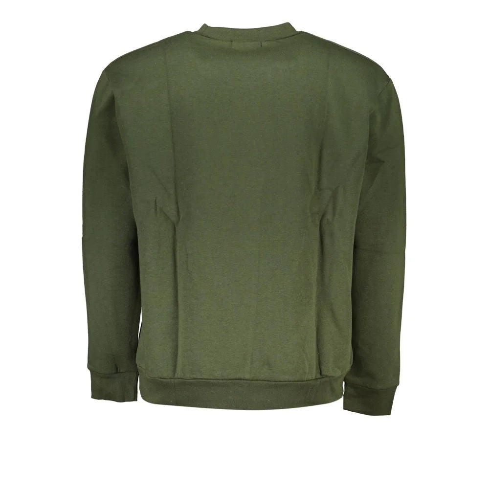 Cavalli Class Green Cotton Men Sweater - M