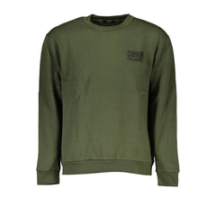 Cavalli Class Green Cotton Men Sweater - S - Sweatshirts