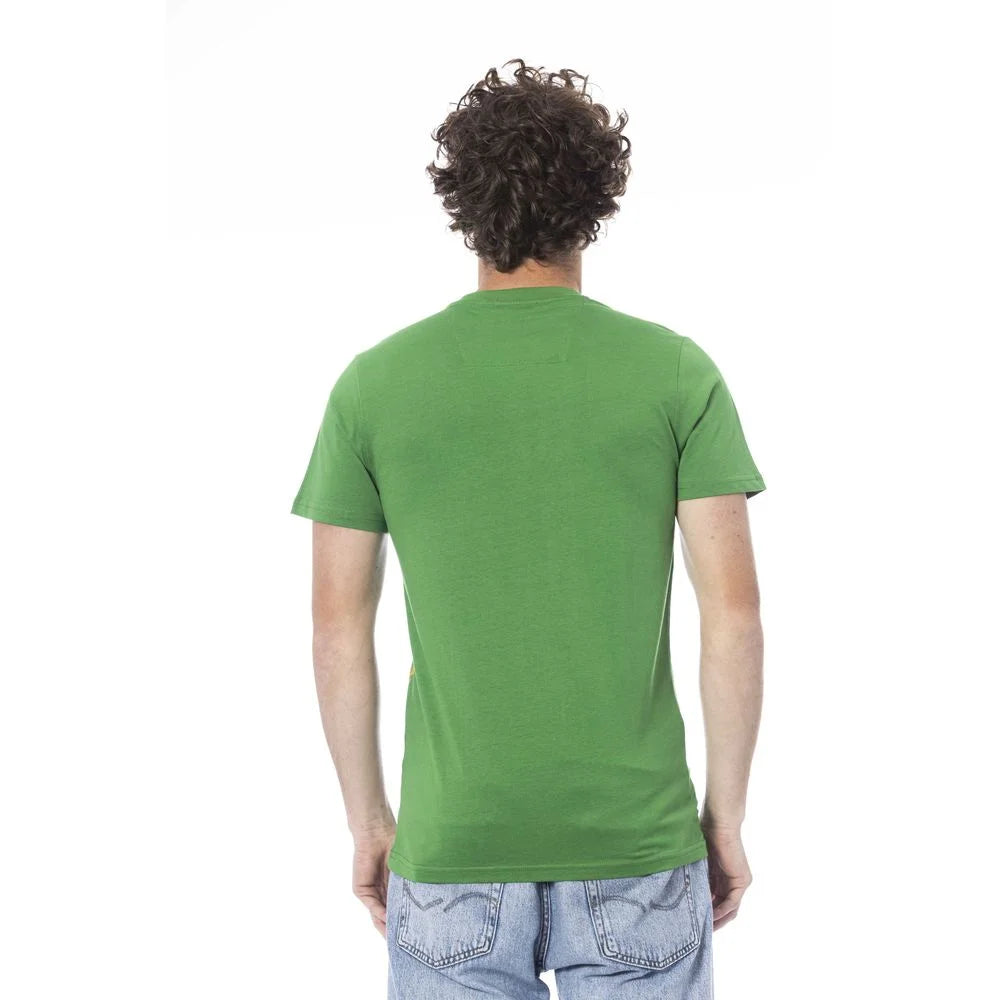 Cavalli Class Green Cotton Men T-Shirt - T-Shirts