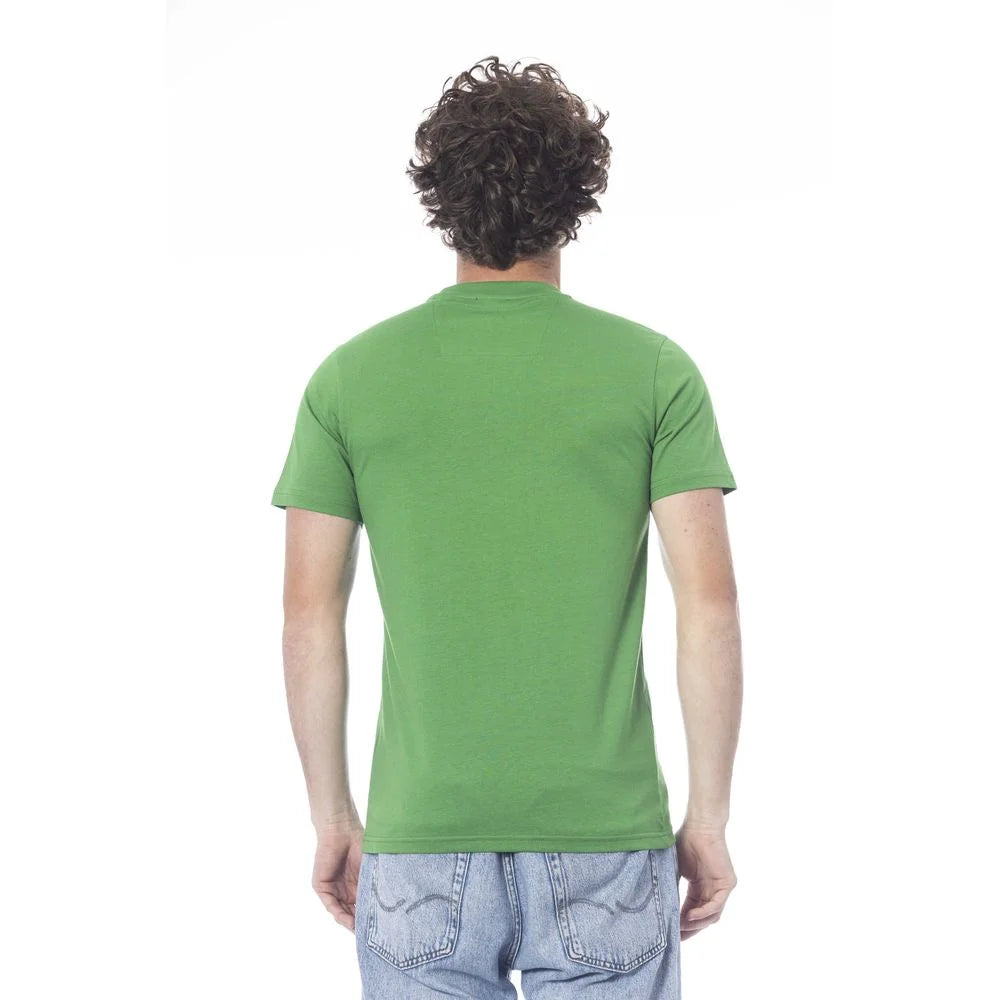 Cavalli Class Green Cotton Men T-Shirt - T-Shirts
