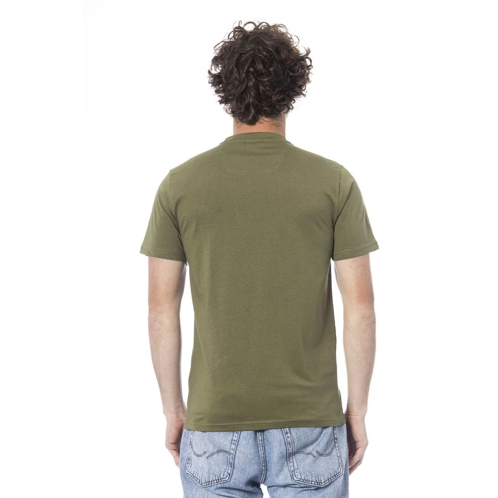 Cavalli Class Green Cotton Men T-Shirt - T-Shirts