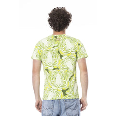 Cavalli Class Green Cotton Men T-Shirt - T-Shirts