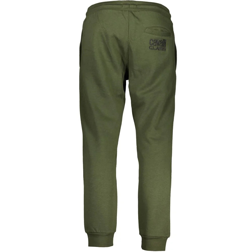 Cavalli Class Green Cotton Pant - Joggers