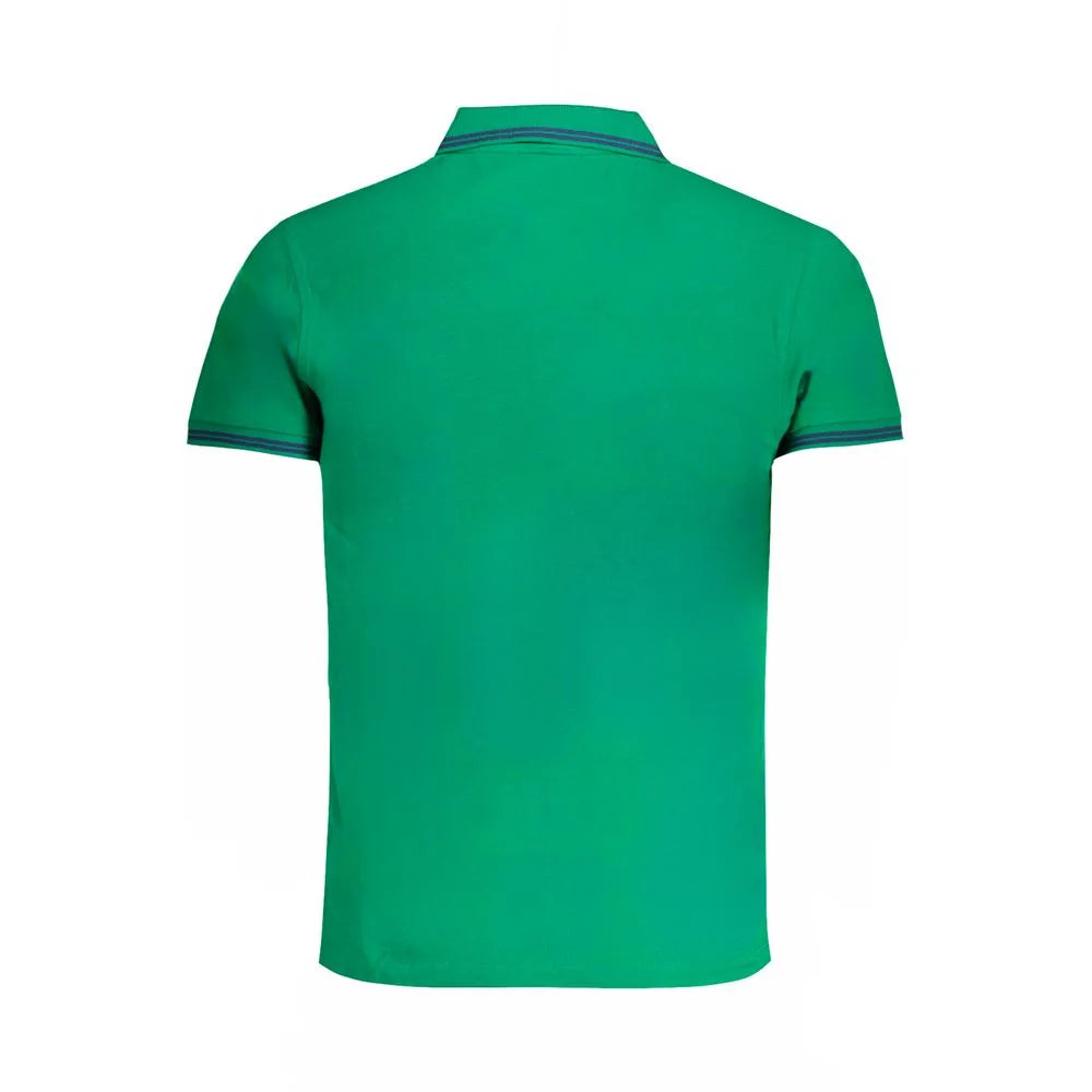 Cavalli Class Green Cotton Polo Shirt - Polos