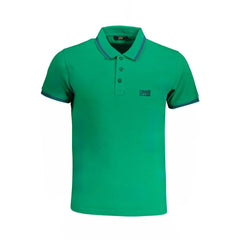 Cavalli Class Green Cotton Polo Shirt - Polos