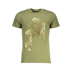 Cavalli Class Green Cotton T-Shirt - T-Shirts