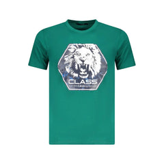 Cavalli Class Green Cotton T-Shirt - T-Shirts