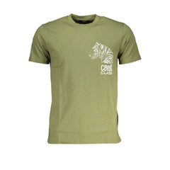 Cavalli Class Green Cotton T-Shirt - T-Shirts