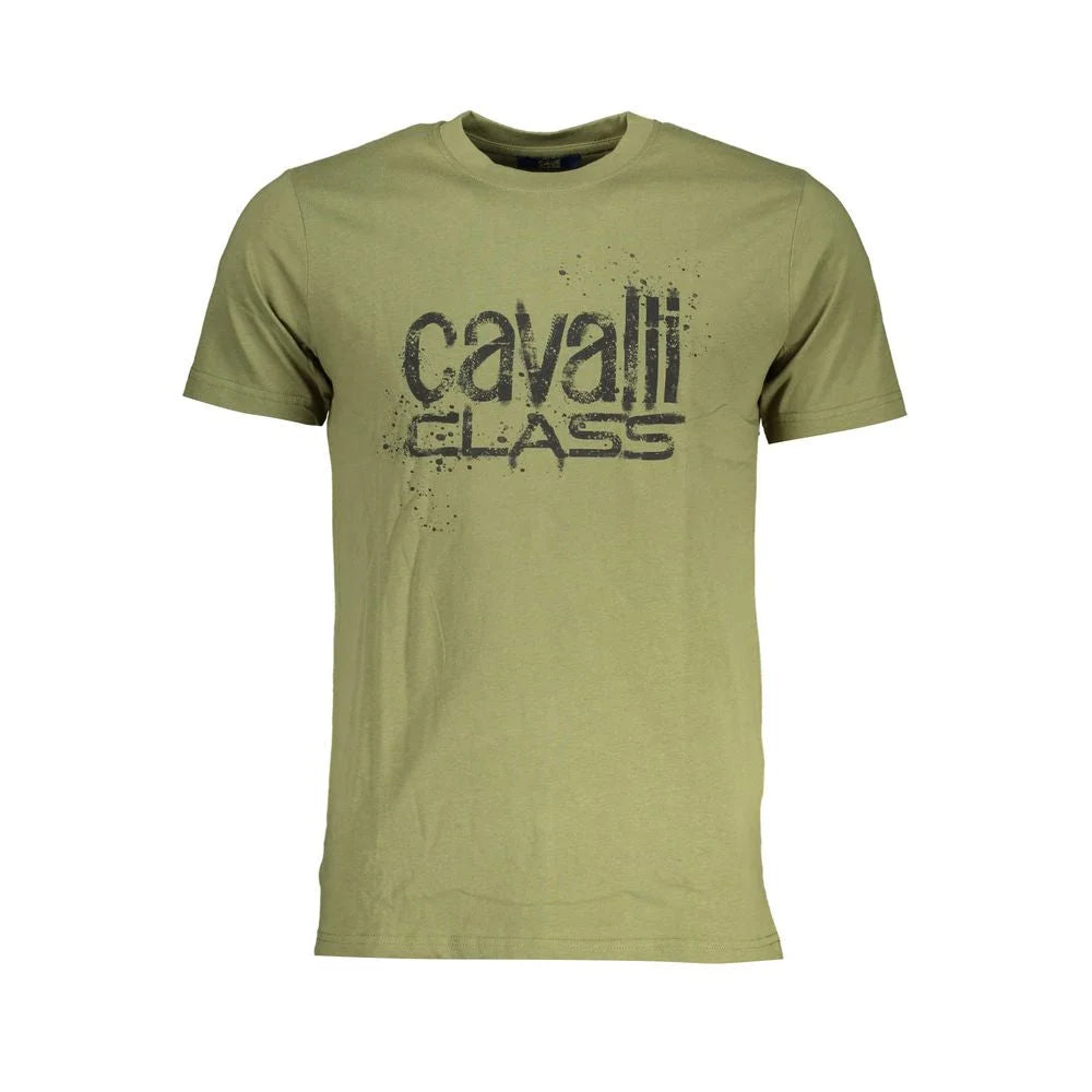Cavalli Class Green Cotton T-Shirt - XL - T-Shirts