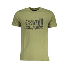 Cavalli Class Green Cotton T-Shirt - XL - T-Shirts