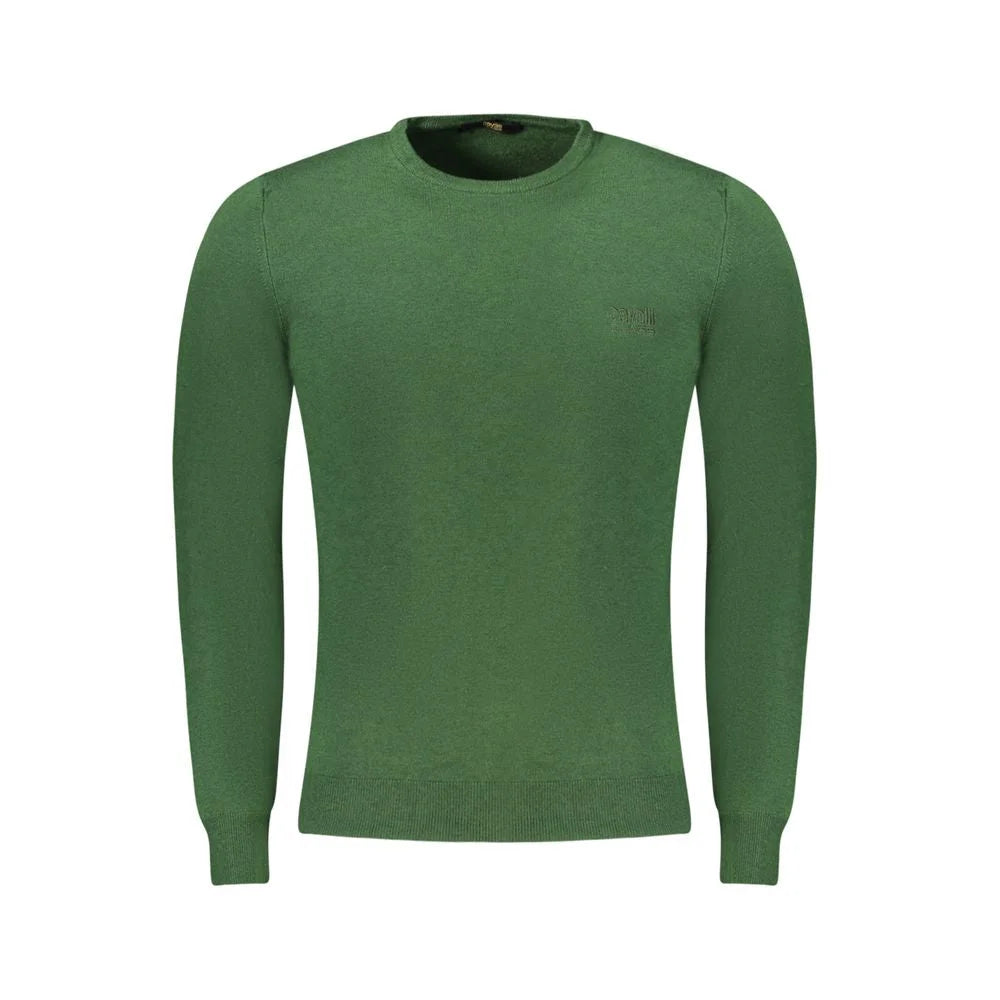 Cavalli Class Green Viscose Men Sweater - Sweaters