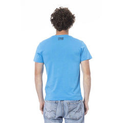 Cavalli Class Light Blue Cotton Men T-Shirt - L - T-Shirts