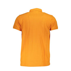 Cavalli Class Orange Cotton Men Polo Shirt - Polos