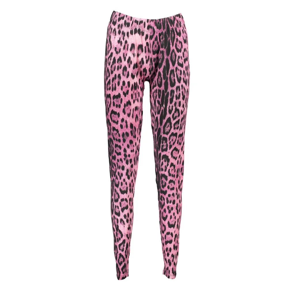 Cavalli Class Pink Cotton Pant - Leggings