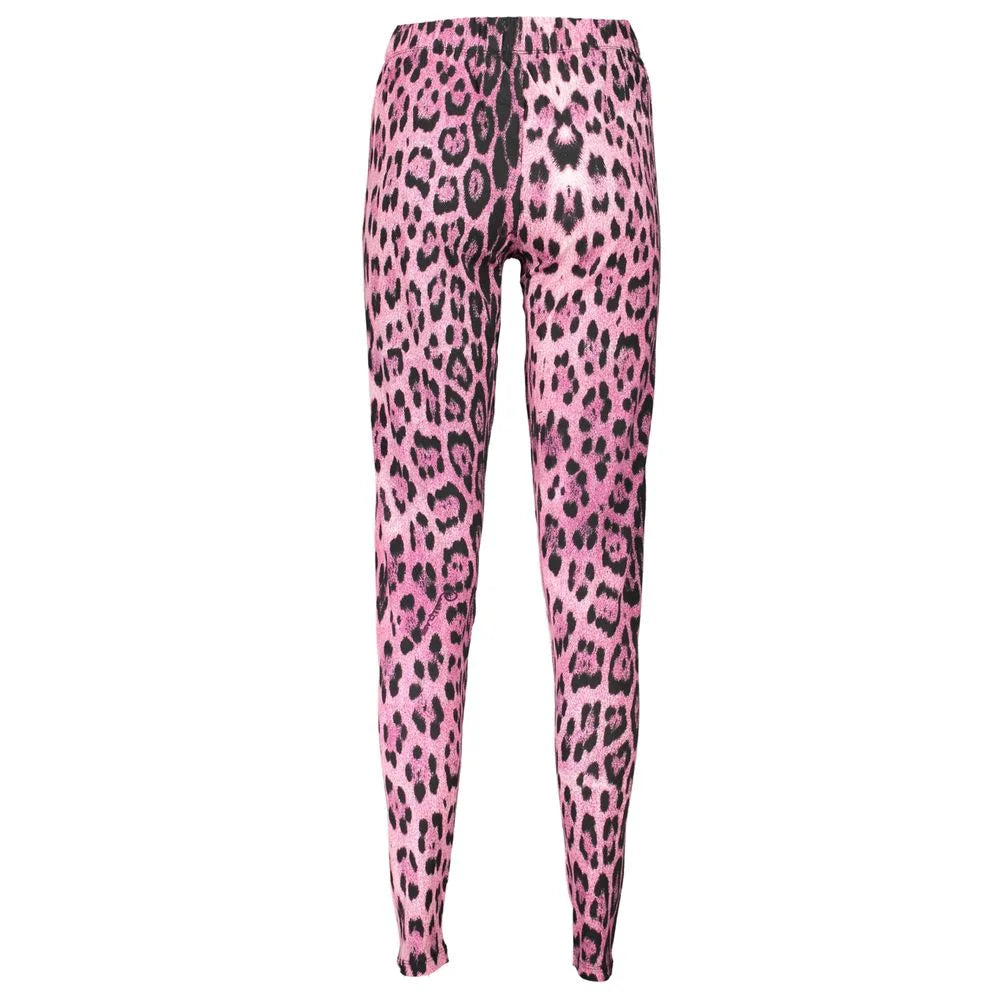 Cavalli Class Pink Cotton Pant - Leggings