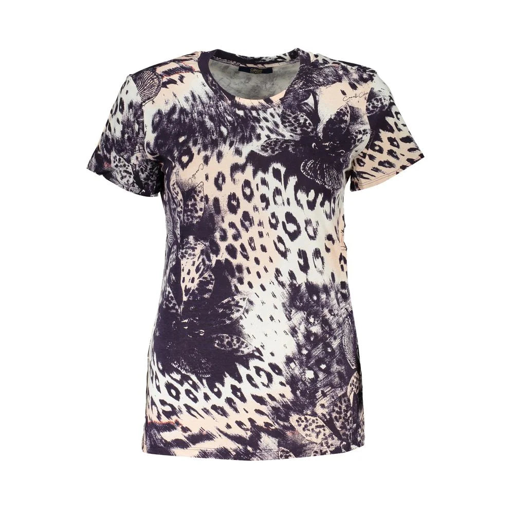 Cavalli Class Pink Cotton Women T-Shirt - T-Shirts