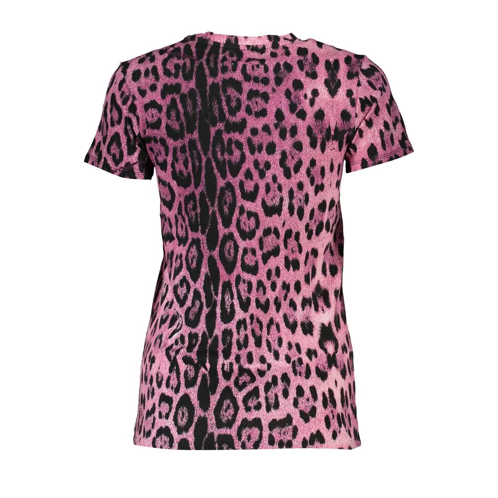 Cavalli Class Pink Cotton Women T-Shirt - XS - T-Shirts