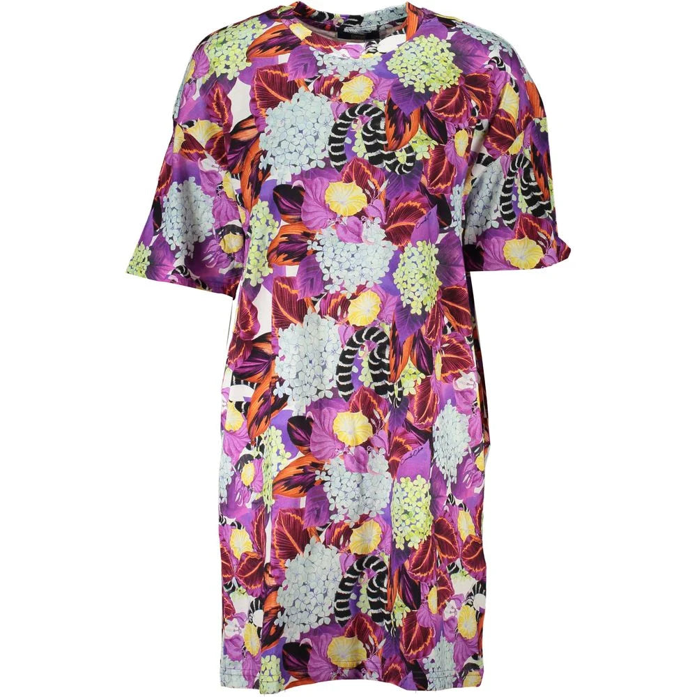Cavalli Class Purple Cotton Dress - XS - Dresses