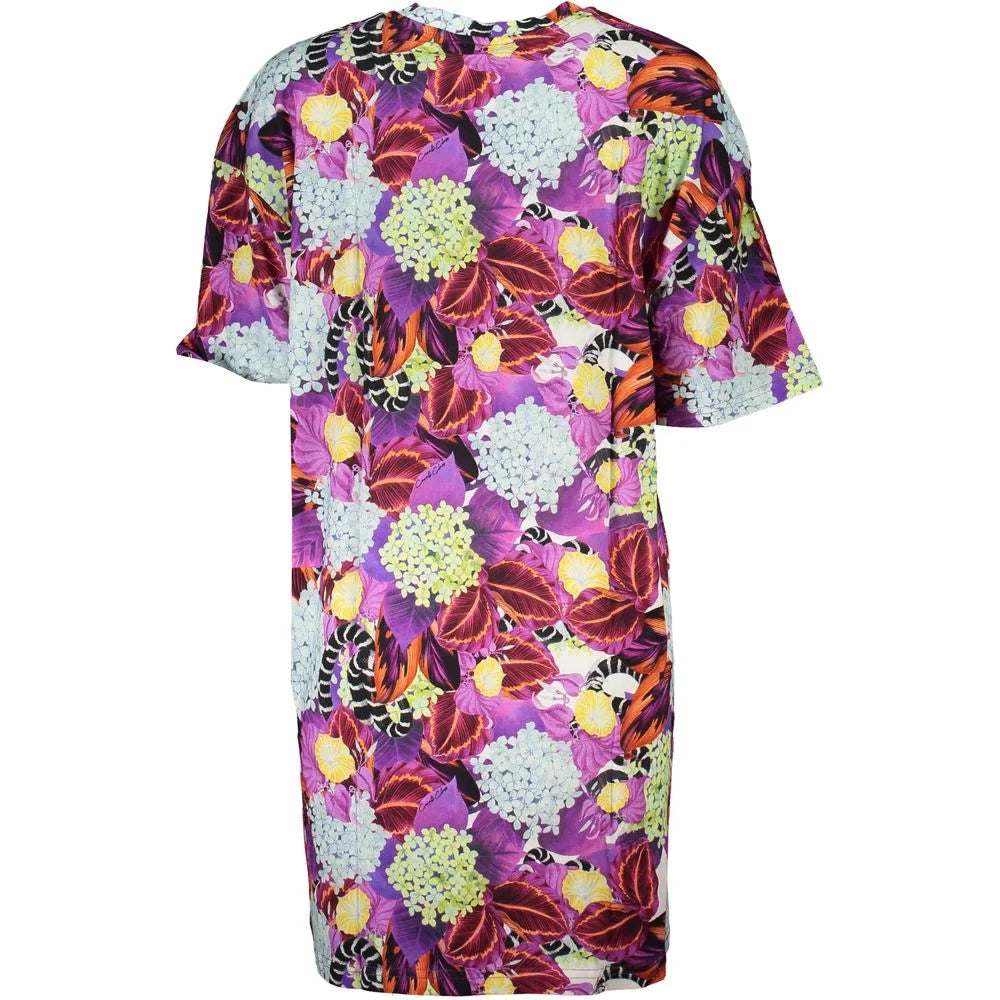Cavalli Class Purple Cotton Dress - XS - Dresses