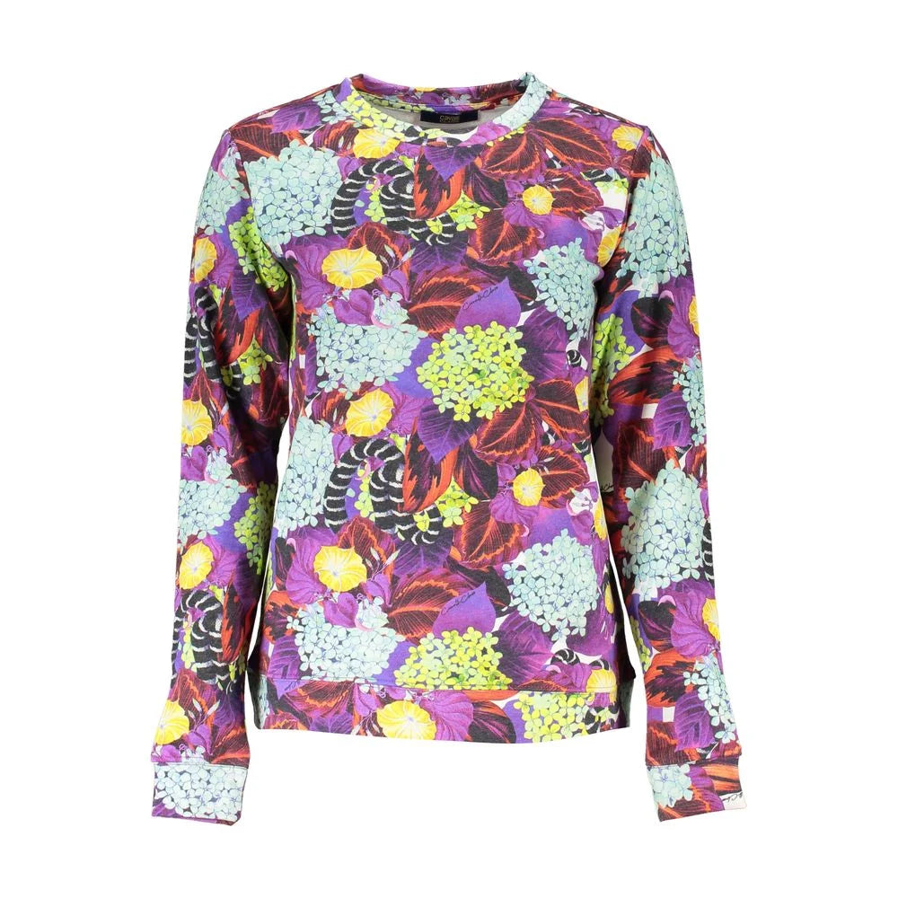 Cavalli Class Purple Cotton Women Sweater - Sweatshirts