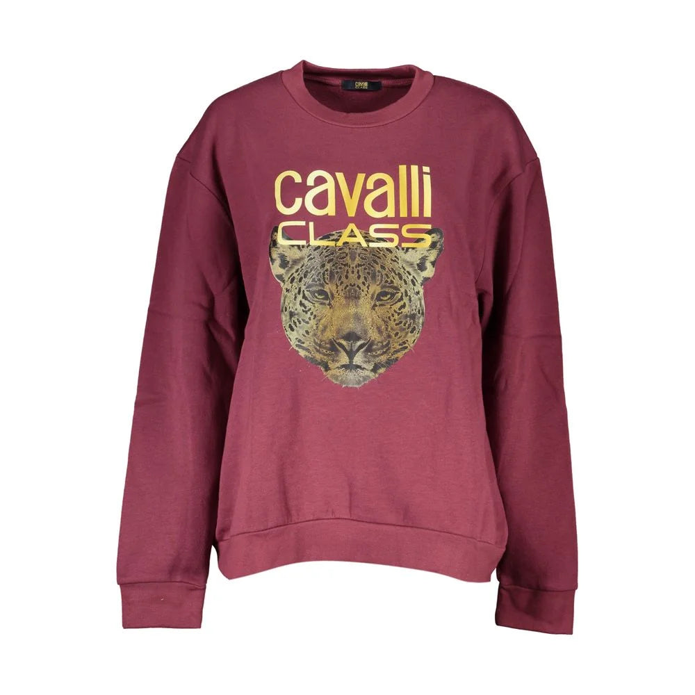 Cavalli Class Purple Cotton Women Sweater - Sweatshirts