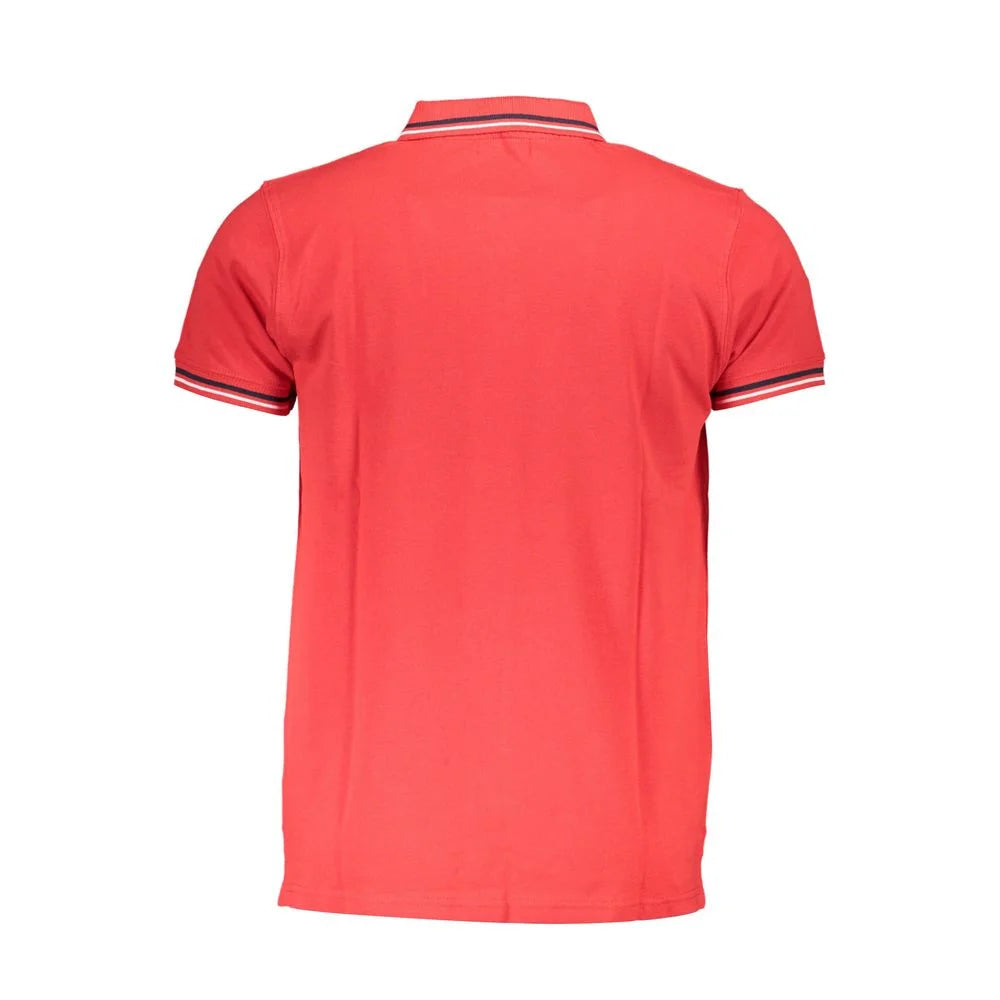 Cavalli Class Red Cotton Men Polo Shirt - Polos