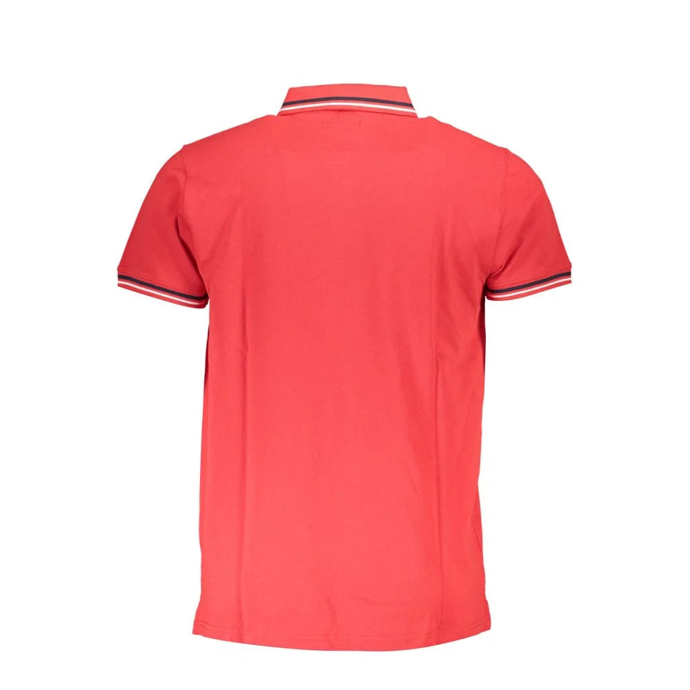 Cavalli Class Red Cotton Men Polo Shirt - Polos