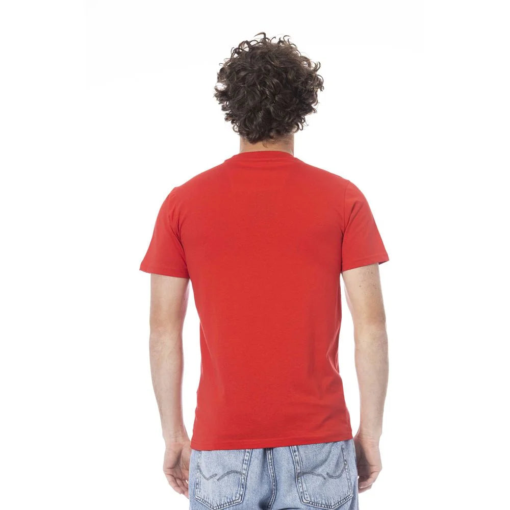 Cavalli Class Red Cotton Men T-Shirt - T-Shirts