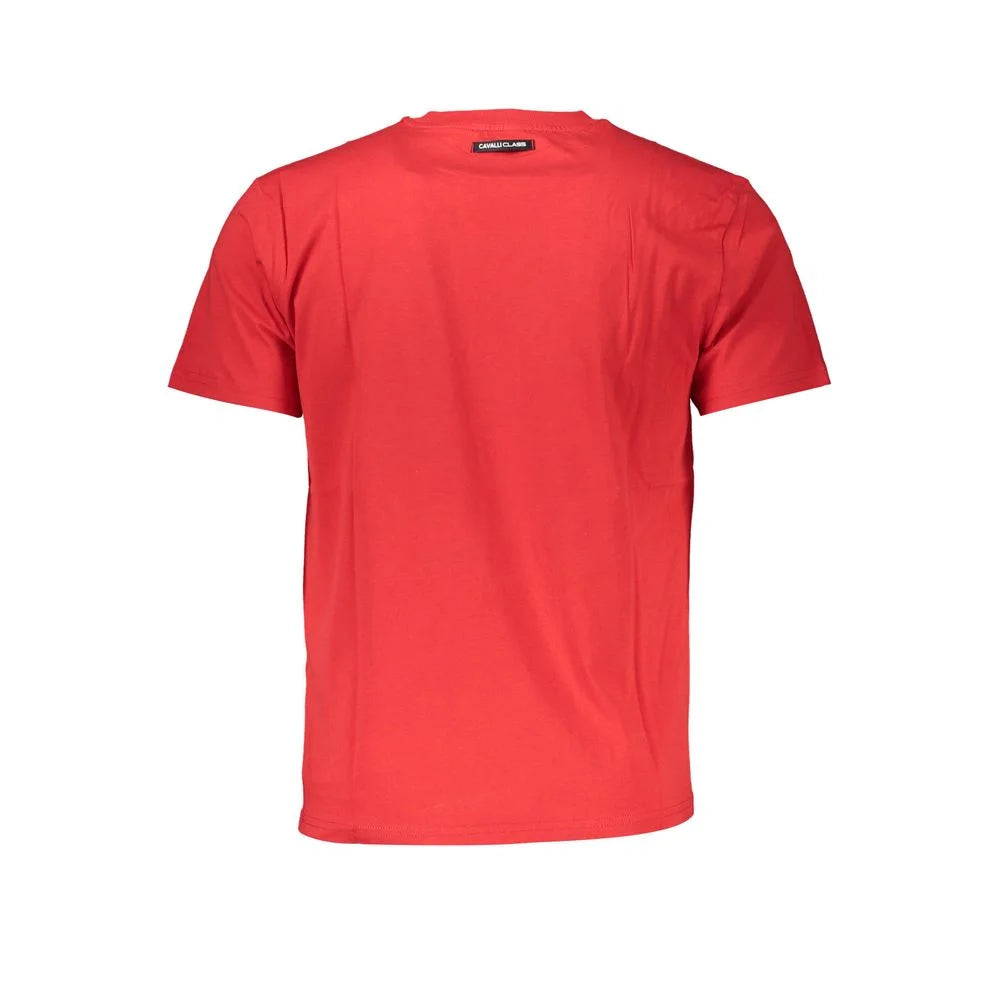 Cavalli Class Red Cotton Men T-Shirt - T-Shirts