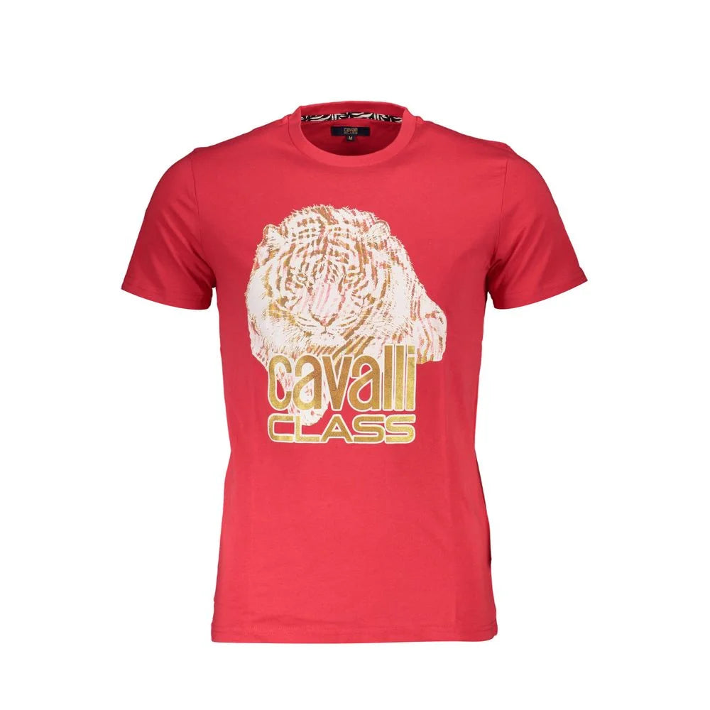 Cavalli Class Red Cotton Men TShirt - T-Shirts